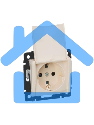 Механизм розетки 1-м СП Valena с защ. крышкой защ. шторки с заземл. сл. кость Leg 774322