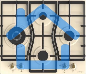 Газовая варочная панель Gorenje GW6D42CLI Слоновая кость