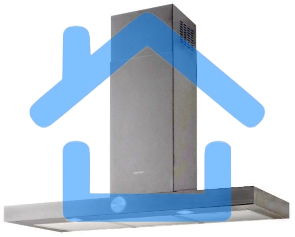 Вытяжка Jetair TOUCH IX/A/90 Декоративный дизайн, Т-образная, 90 см, 3-позиционное ротационное управление, 1200 куб. м., нержавеющая сталь