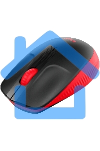 Мышь беспроводная Logitech M190 черный/красный, 1000 dpi, радиоканал, USB, кнопки - 3