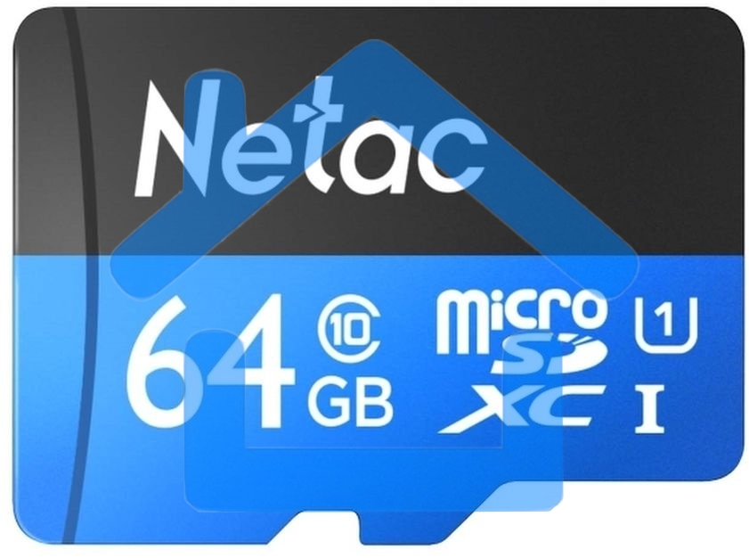 Флеш карта microSDHC 64Gb Netac P500 <NT02P500STN-064G-R> (с SD адаптером) 80MB/s