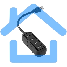Концентратор Vention VAS-J43-B100 (USB 2.0 на 4 порта черный - 1м.)