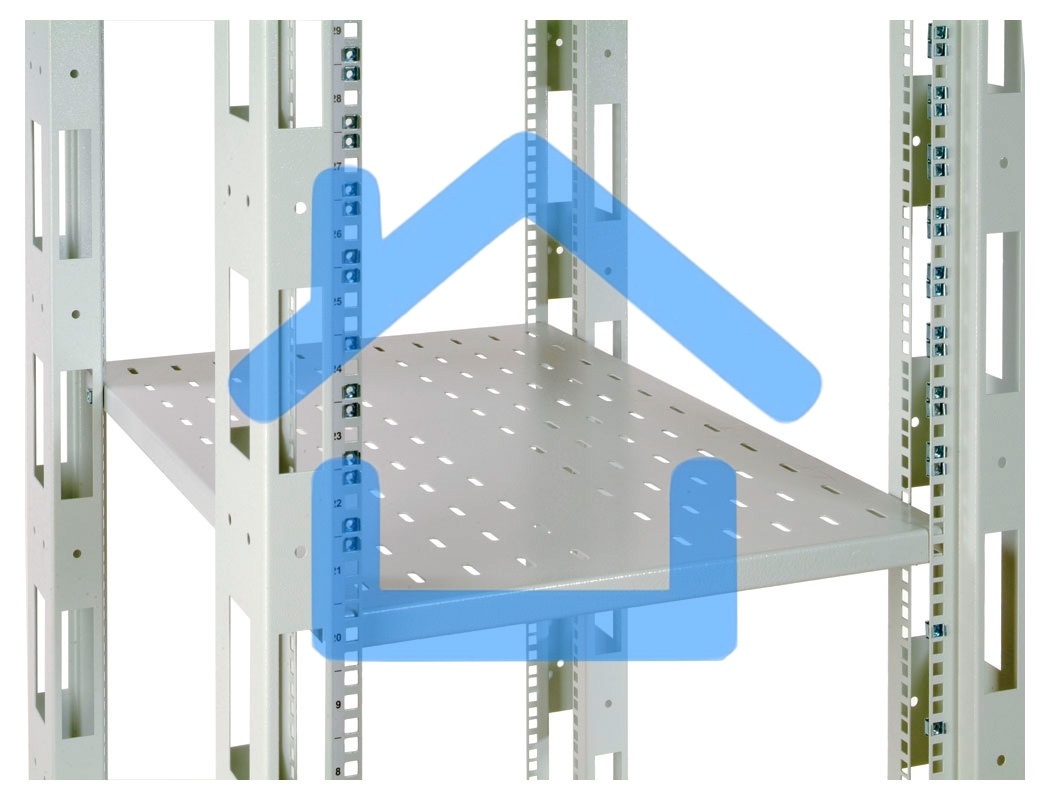 Полка перфорированная грузоподъемностью 100 кг., глубина 620 мм, черный