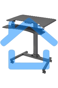 Стол для ноутбука Cactus VM-FDE103 столешница МДФ черный 91.5x56x123см (CS-FDE103BBK)