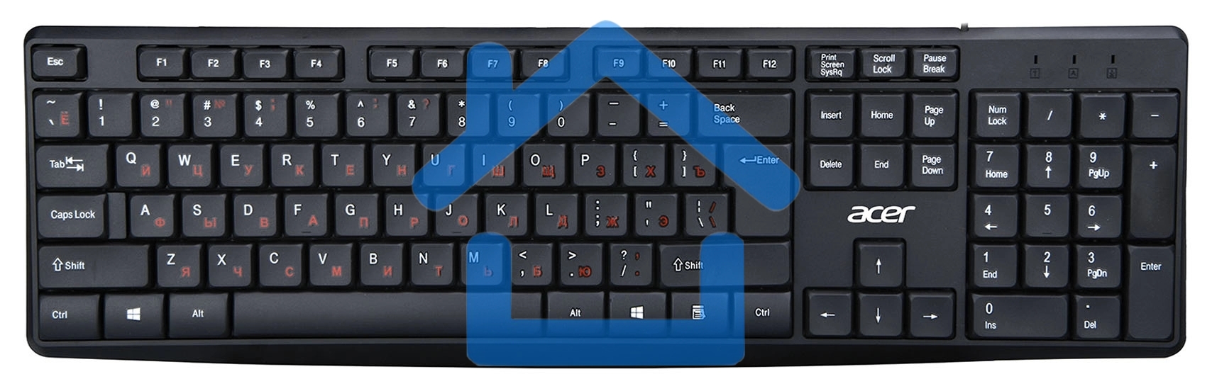 Клавиатура + мышь Acer OMW141 клав:черный мышь:черный USB