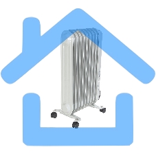 Масляный радиатор Ресанта ОМПТ- 9Н 67/3/4 2,0кВт, 450?140?650, 9 секций, 9,7 кг