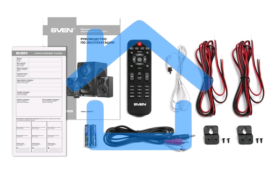 Акустическая система SVEN AC MS-2055, черный (55Вт, FM-тюнер, USB/SD, дисплей, ПДУ, Bluetooth)