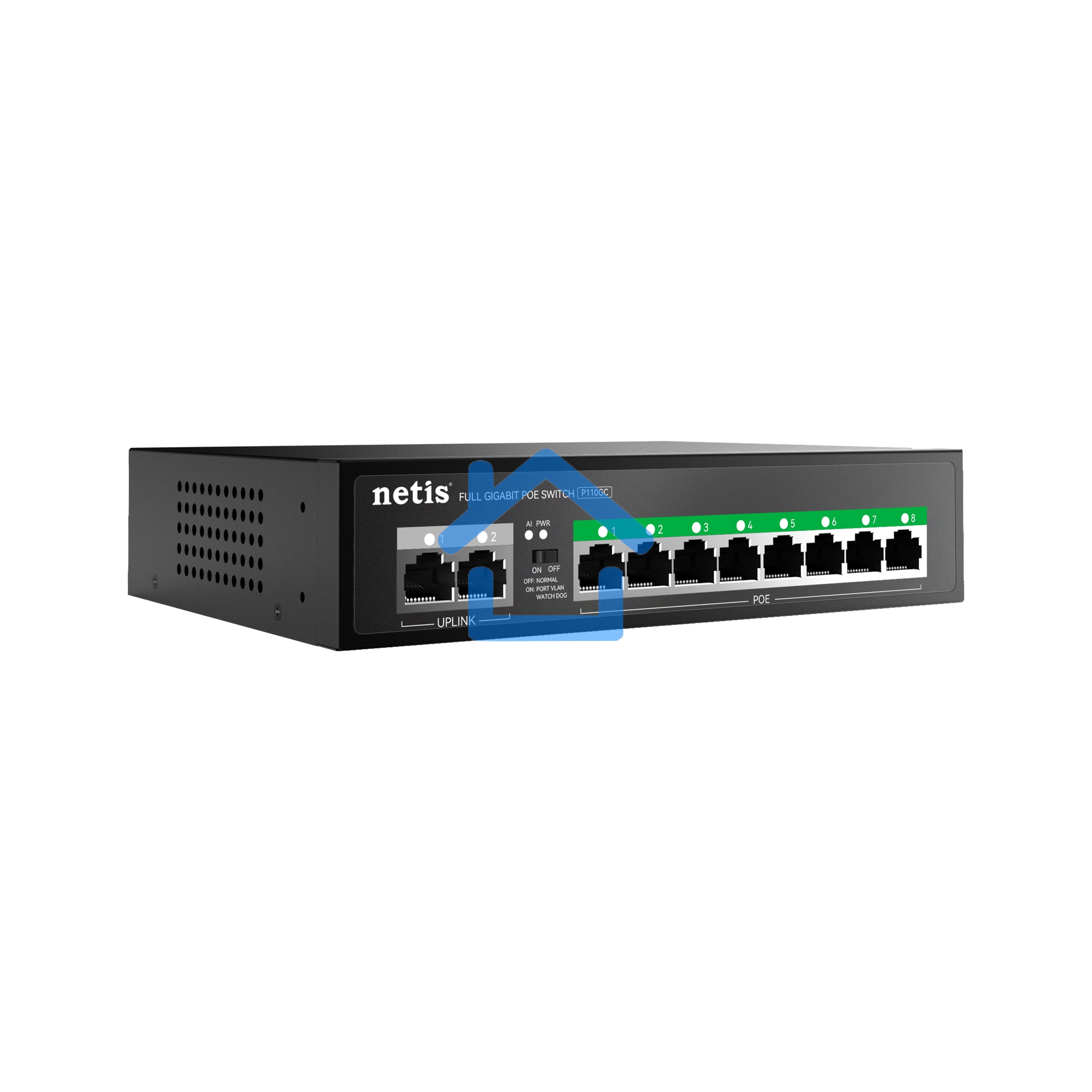 Коммутатор 10PORT NETIS P110GC 10/100/1000M 8POE+2XGE
