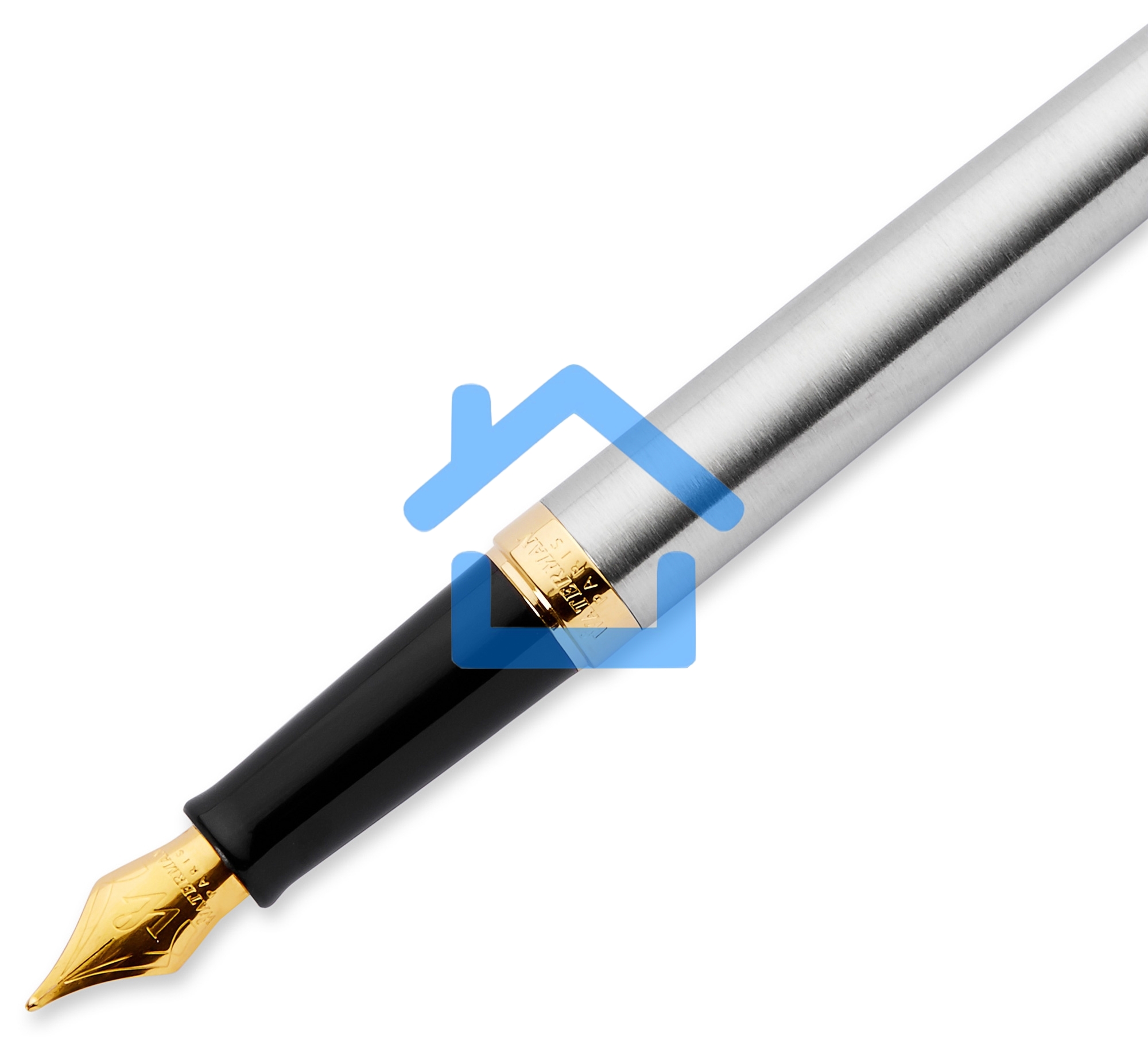 Ручка перьевая Waterman Hemisphere (CWS0920310) Steel GT F сталь нержавеющая/позолота, подарочная коробка