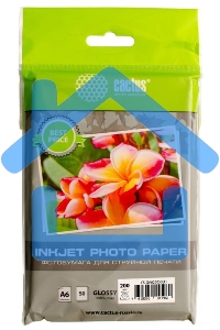 Фотобумага Cactus CS-GA620050ED/200г/м2/50л./белый глянцевое для струйной печати