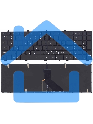 Клавиатура для ноутбука DNS Clevo W350 w370 черная c рамкой (плоский ENTER) подсветка