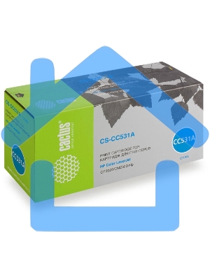 Картридж лазерный Cactus CS-CC531A голубой (2800 стр.) для HP Color LaserJet CP2025/CM2320mfp