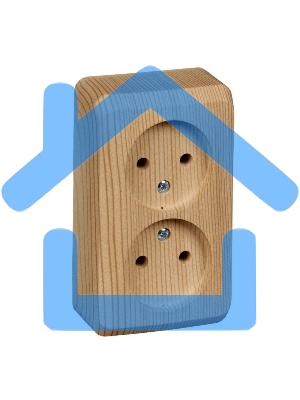 Розетка 2-м ОП Этюд Дача 16А IP20 без заземл. сосна SchE PA16-005D