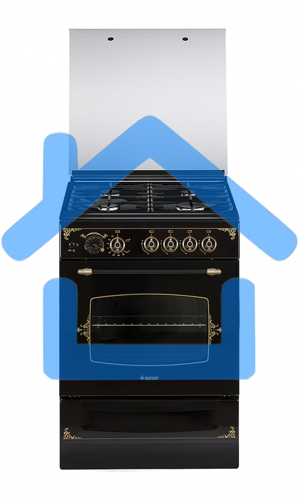 Плита газовая Gefest ПГ 6100-03 0179 черный, конфорок 4 шт, духовка 52 л, 60 см x 85 см x 60 см