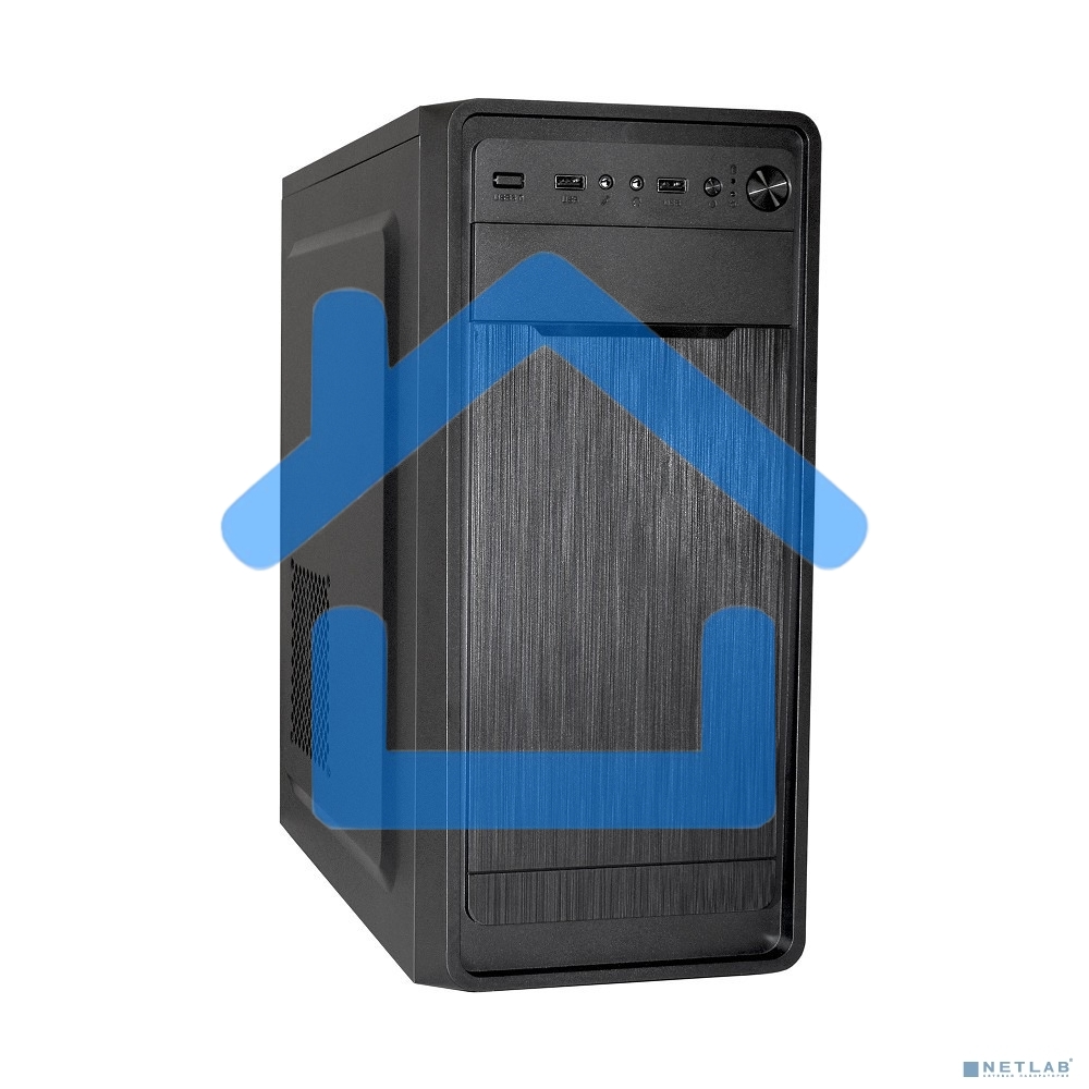 Компьютерный корпус Miditower ExeGate XP-332 Black, ATX, (XP500, Black,120мм), 2*USB, Audio