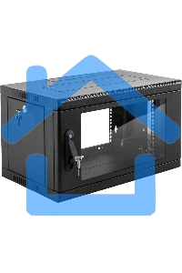 Шкаф коммутационный ЦМО (ШРН-6.650-9005) настенный 6U 600x650мм пер.дв.стекл 200кг черный 600мм 180град.