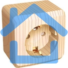 Розетка 1-м ОП Этюд Дача 16А защ. шторки с заземл. сосна SchE PA16-004D