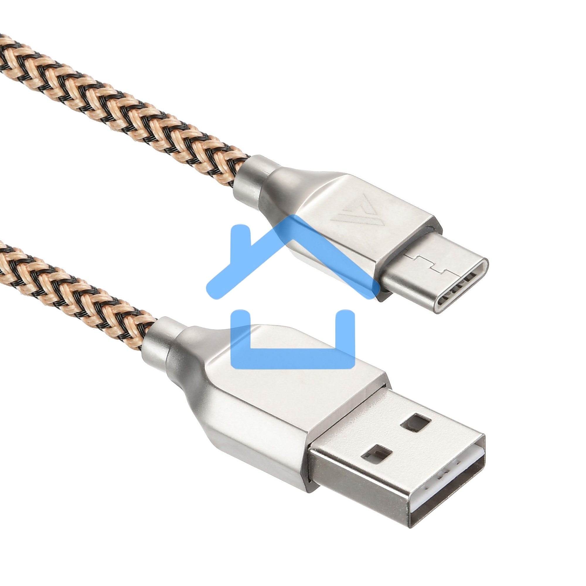 Кабель USB ACD-Titan Type-C ~ USB-A Нейлон, 1м, желто-черный (ACD-U927-C2Y)