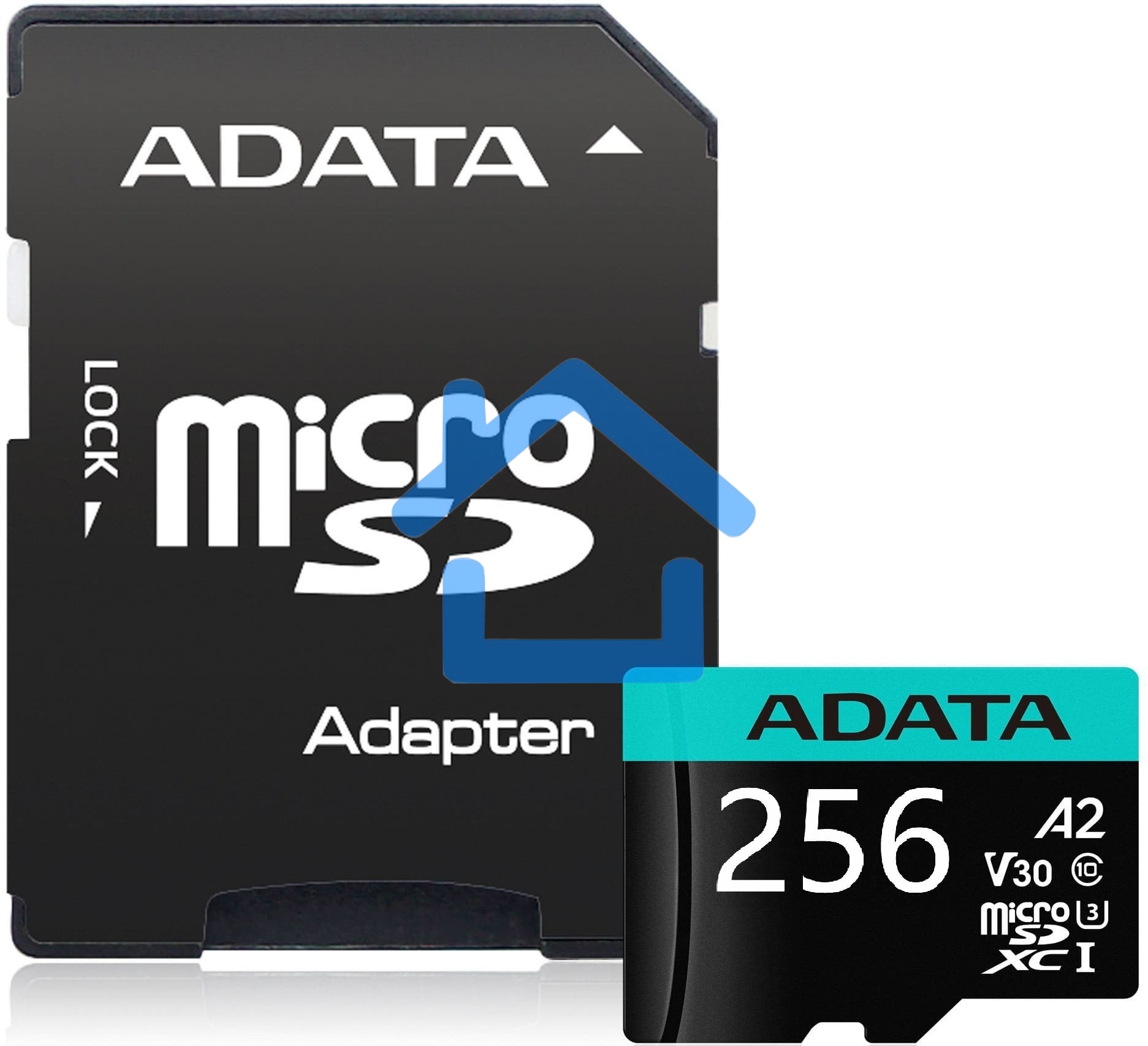 Карта памяти MICRO SDXC 256Gb W/AD. AUSDX256GUI3V30SA2-RA1 ADATA