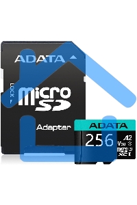Карта памяти MICRO SDXC 256Gb W/AD. AUSDX256GUI3V30SA2-RA1 ADATA