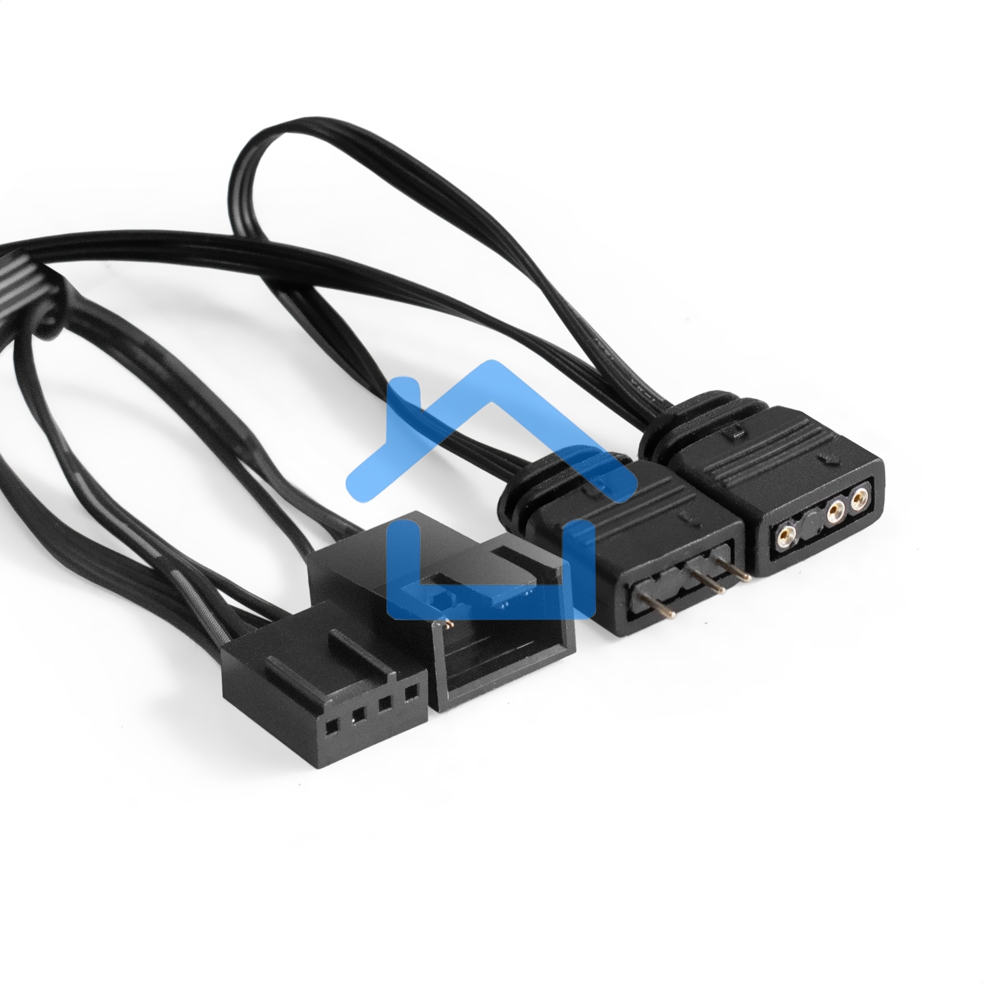 Вентилятор для корпуса ExeGate EX12025H3P4PYH-PWM.ARGB черный/белый, 120 мм, 1800 об/мин, 26 дБ, 4 pin