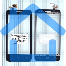 Сенсорное стекло (тачскрин) для Alcatel POP D5 5038D черное