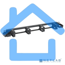 ITK CO05-1M6R Кабельный органайзер 1U 2 боковых горизонт. и 4 вертик. кольца, черный