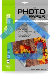 Фотобумага Cactus CS-MA4220100DS A4/220г/м2/100л./белый матовое/матовое для струйной печати