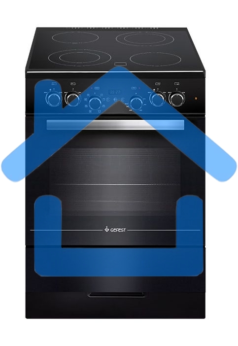 Плита электрическая Gefest ЭП Н Д 6560-03 0057 черный, конфорок 4 электрических, духовка 55 л, 60 см x 85 см x 60 см