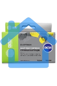 Картридж струйный Cactus CS-EPT0634 желтый (10 мл) для Epson Stylus C67/C87/CX3700/CX4100/CX4700