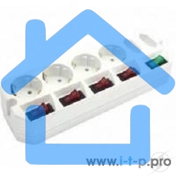 Сетевой удлинитель Most A10 3м (6 розеток) белый (пакет ПЭ)