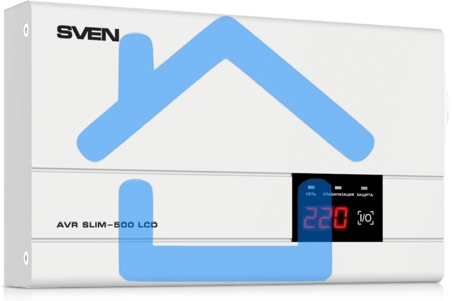 Сетевой фильтр SVEN (Стабилизатор напряжения) AVR SLIM-500 LCD