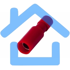 Разъем штекерный полностью изолированный гнездо 4 мм 0.5-1.5 мм² (РШПи-м 1.5-4/РШИм 1,25-5-4) красный Rexant