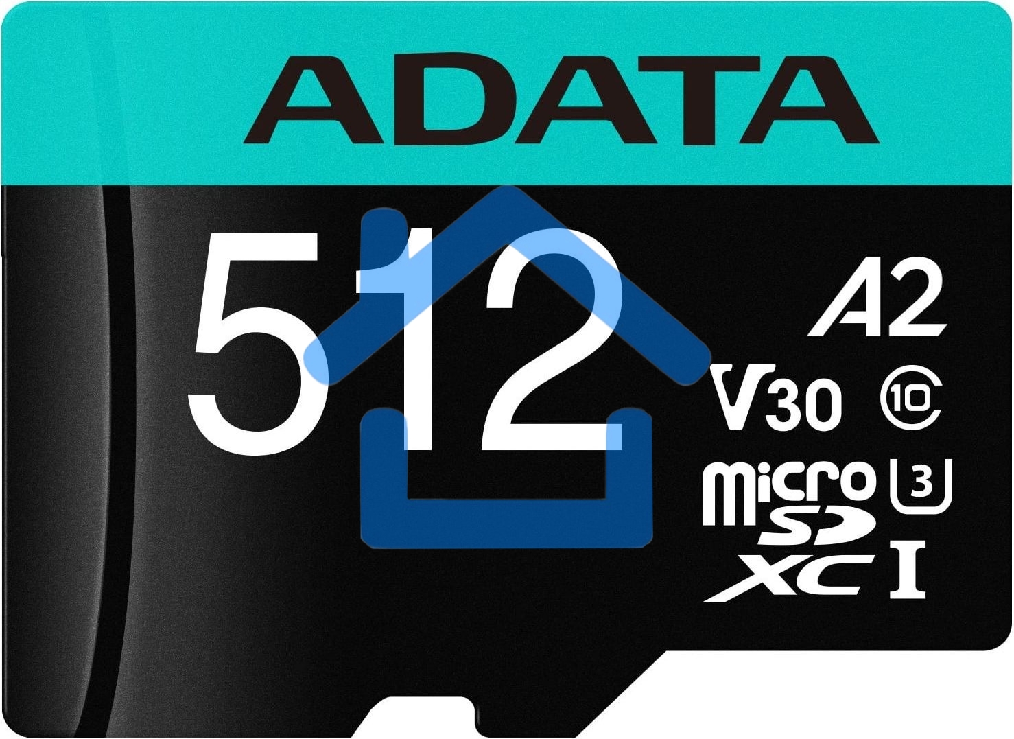 Карта памяти MICRO SDXC 512Gb W/AD. AUSDX512GUI3V30SA2-RA1 ADATA