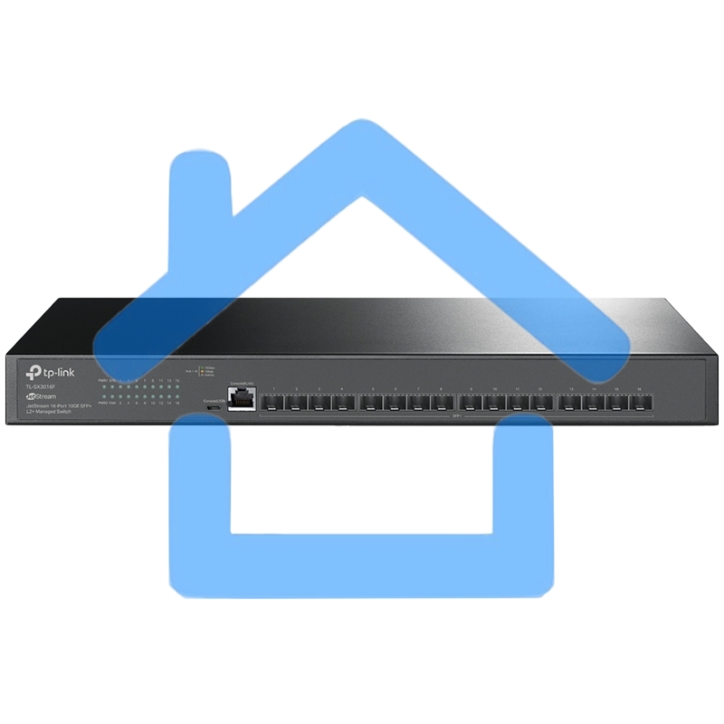 Коммутатор TP-Link JetStream 16-Port 10GE SFP+ L2+ Managed Switch PORT: 16× 10G SFP+ Slots