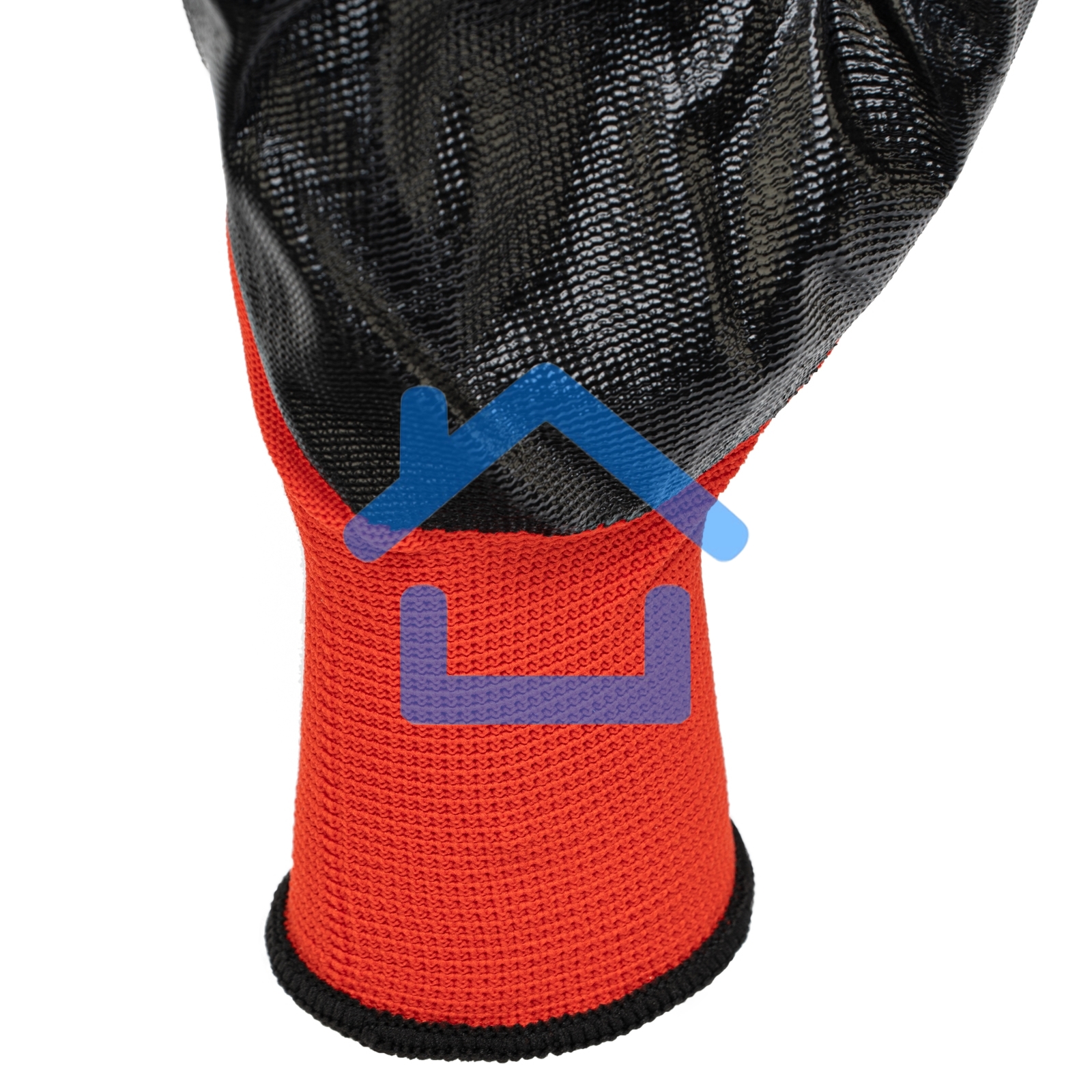 Перчатки полиэфирные с черным нитрильным покрытием, размер 9, 13 класс вязки Stels