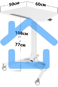 Стол для ноутбука Cactus VM-FDS109 столешница МДФ белый 73x50x108см (CS-FDS109WWT)