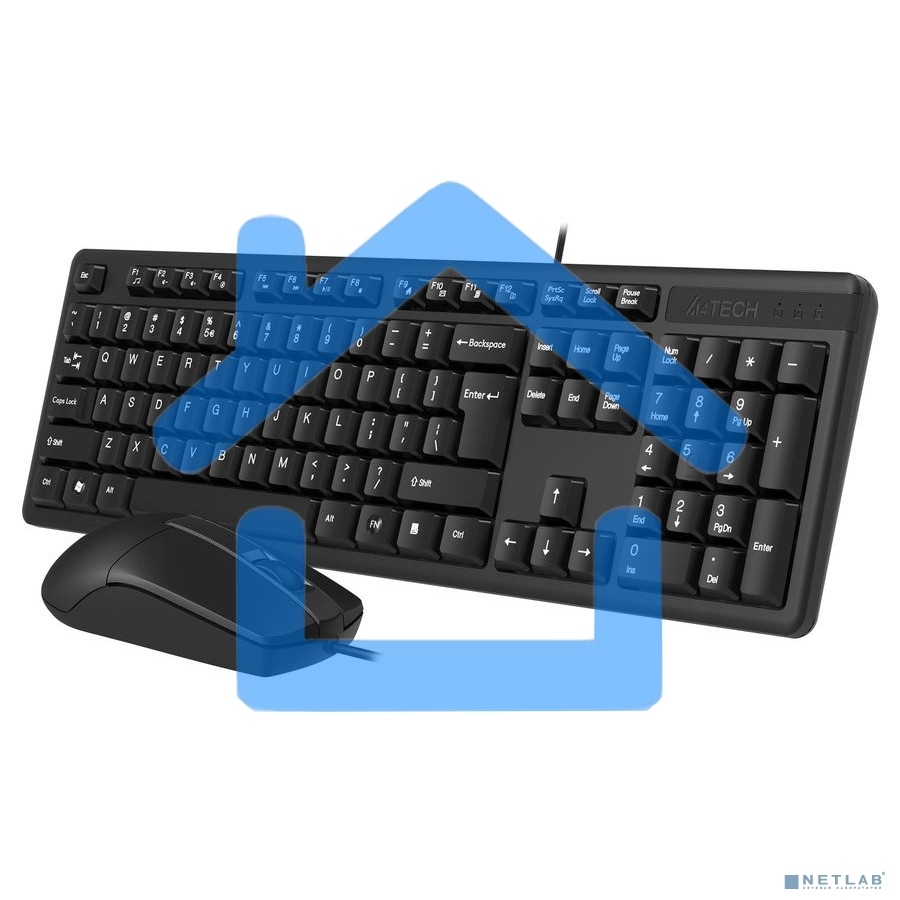 Клавиатура + мышь A4Tech KK-3330 клав:черный мышь:черный USB
