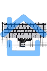 Клавиатура для ноутбука HP Pavilion 13-AN серебристая