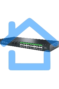 Коммутатор NETIS 24PORT 10/1000M POE 2 SFP COMBO P124GC