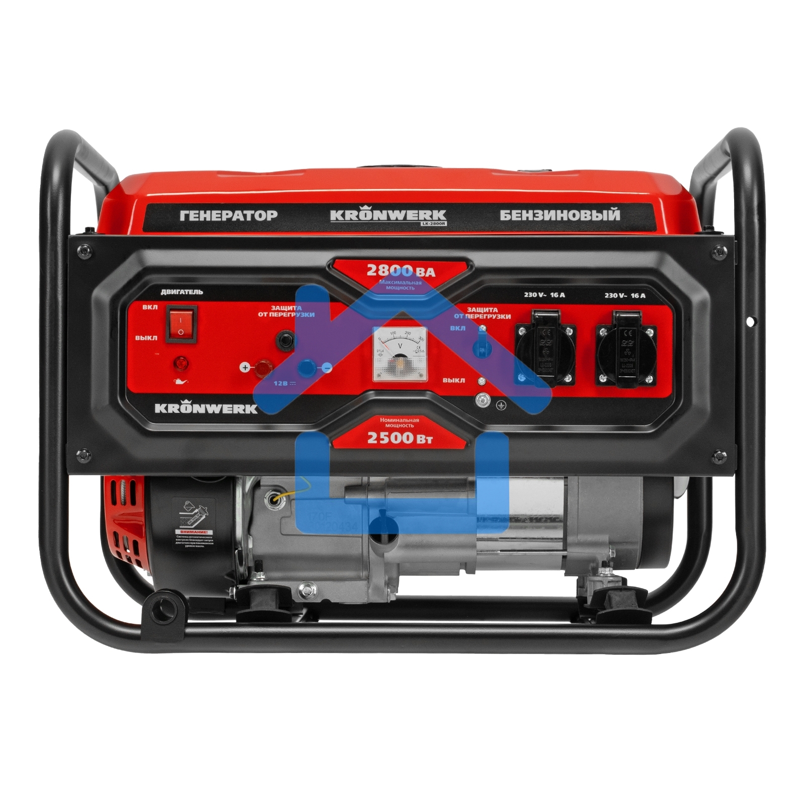 Электрогенератор бензиновый Kronwerk LK-2800R, 2.8 кВт, 65 дБ, 35.8 кг