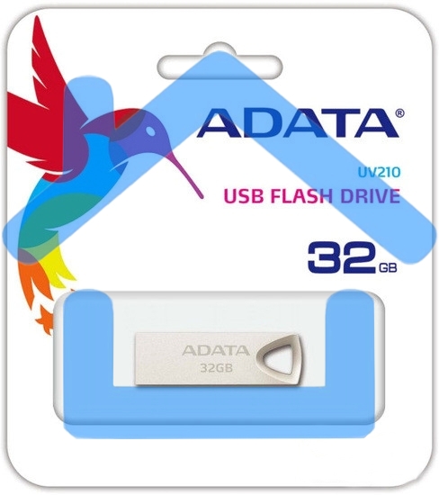 Флешка USB R/W ADATA R/W 32Gb USB Drive ADATA USB 2.0 UV210 золотой мет. AUV210-32G-RGD