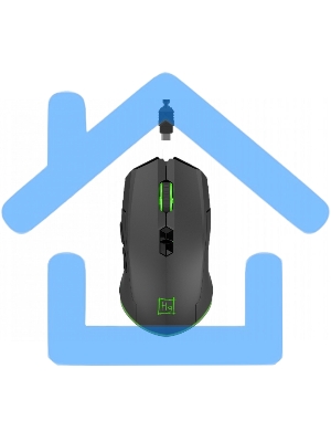 Мышь беспроводная Harper Gaming Spigot WGM-01 черный, 4000 dpi, радиоканал, USB, кнопки - 7