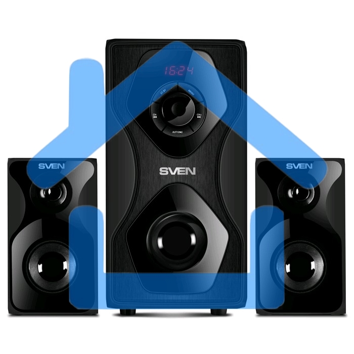 Акустическая система SVEN AC MS-2055, черный (55Вт, FM-тюнер, USB/SD, дисплей, ПДУ, Bluetooth)