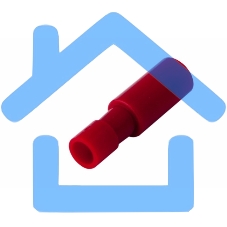 Разъем штекерный полностью изолированный гнездо 4 мм 0.5-1.5 мм² (РШПи-м 1.5-4/РШИм 1,25-5-4) красный Rexant