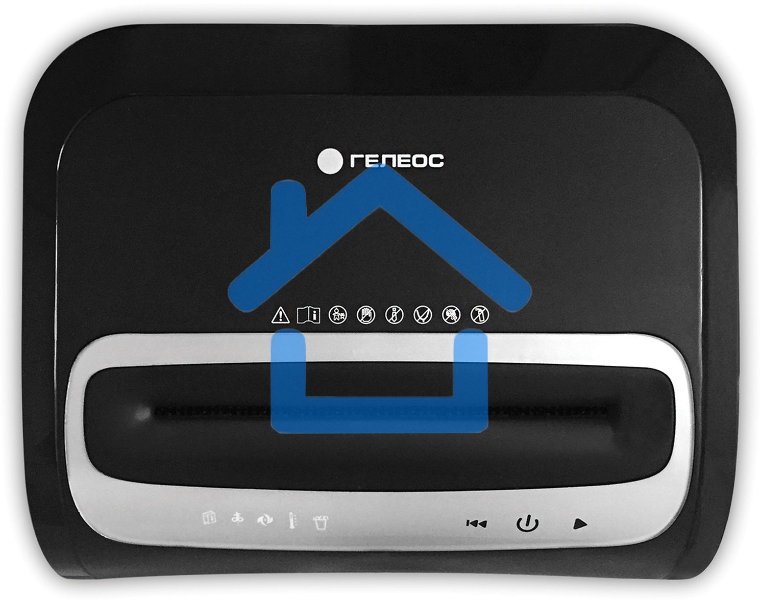 Шредер ГЕЛЕОС УМ35-5, (DIN P-5), фрагмент 1,9х14мм, 24-27 лист (70г/м2), CD/пл.карты/скрепки/скобы, 35 литров 