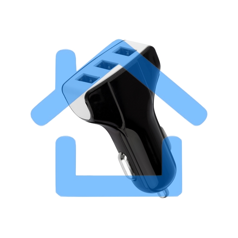 Зарядное устройство в прикуриватель Rexant 3 x USB, 1000mA, черный