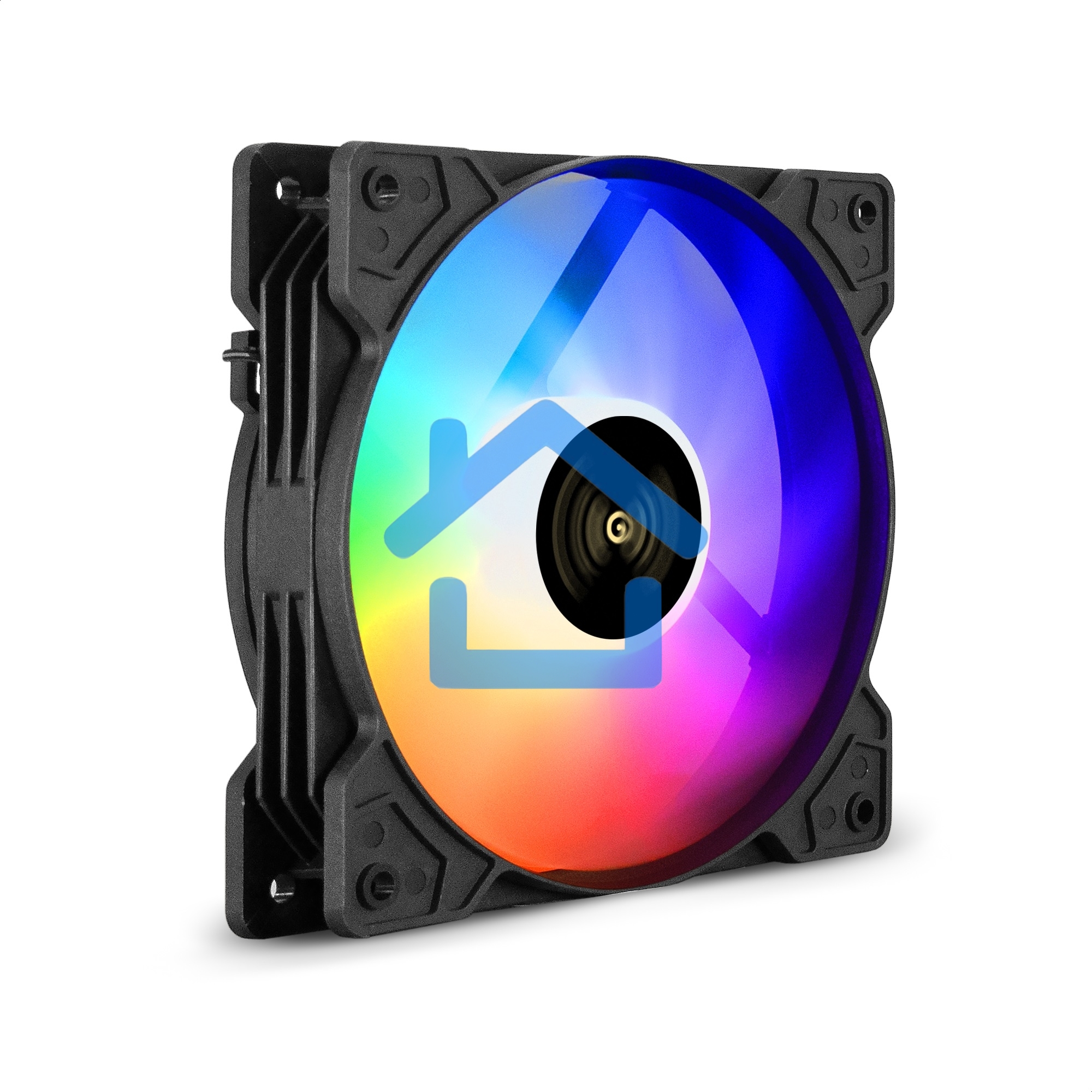 Вентилятор для корпуса ExeGate EX12025H6PMY-PWM.ARGB черный, 120 мм, 1200 об/мин, 33 дБ, 6 pin