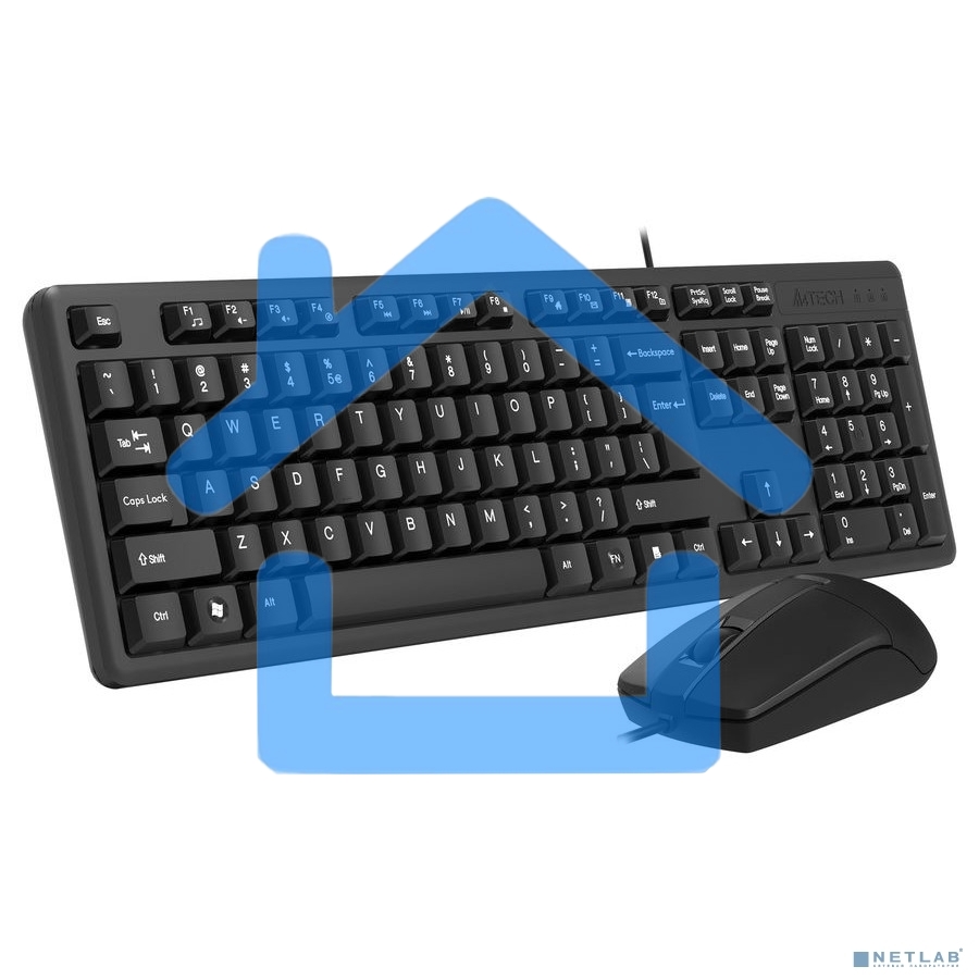 Клавиатура + мышь A4Tech KK-3330 клав:черный мышь:черный USB