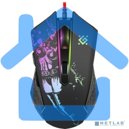 Мышь проводная Defender Sin'Sister GM-933 черный, 7200 dpi, USB, кнопки - 6